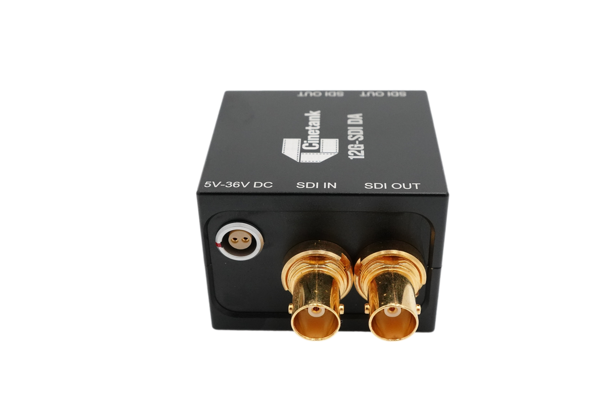 CINETANK LEMO Powered 1X3 12G-SDI Reclocking Distribution Amplifier with Voltage Spike and Short Circuit Protection